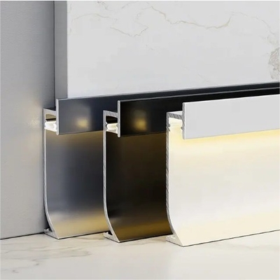 Poussez et tirez PVC personnalisé Moderne plancher de plancher profilé d'éclairage avec lumière LED
