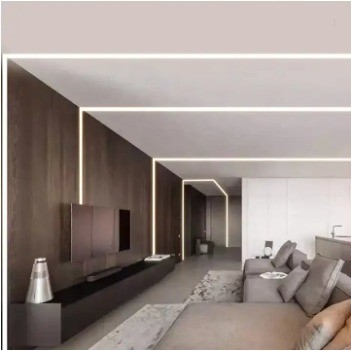 Profil d'aluminium à LED plat pour plâtre ou plafond en retrait d'épaisseur personnalisée