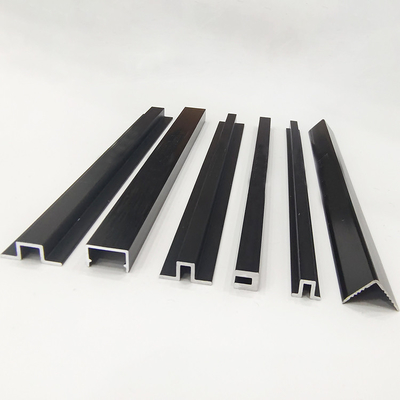 6063 T5 Couleurs personnalisées en forme de T Profiles de garniture en aluminium pour murs et porcelaine