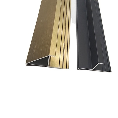 6063 T5 Couleurs personnalisées en forme de T Profiles de garniture en aluminium pour murs et porcelaine