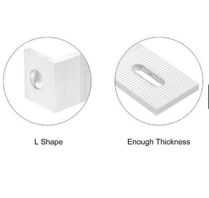 6063-T5 Cadre en aluminium Profils d'angle de 90 degrés en aluminium pour ancrages de supports de façade