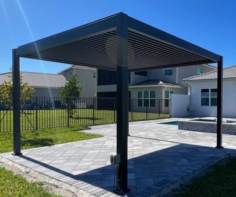 Matériau de porte en alliage d'aluminium revêtement en poudre durable pour les profils de pergola personnalisés