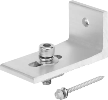 Des supports de montage de panneaux solaires en aluminium en forme de L 80x40x40 mm pour des applications extérieures