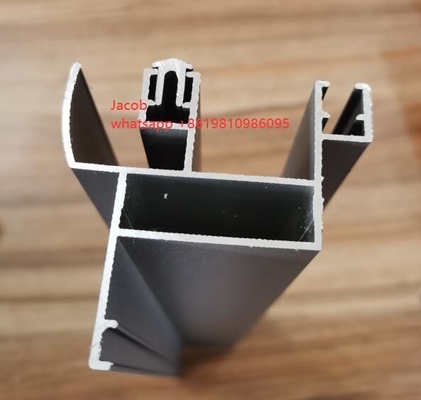 6063 Profils en aluminium revêtus de poudre d'anthracite pour fenêtres et portes à Madagascar