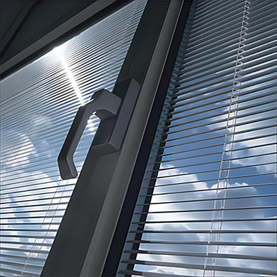 Fenêtres pliantes en aluminium noir personnalisées avec profils extrudés de température T3-T8 et d'aluminium