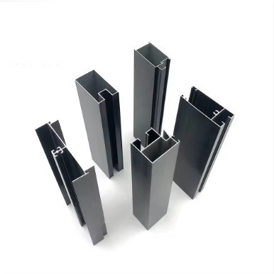 6063 6061 Profil carré en alliage d'aluminium pour fenêtre et porte en aluminium de couleur bronze