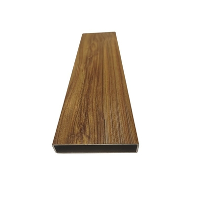 Profil de grain de bois en aluminium de couleur personnalisée pour mur ou clôture extérieur décoratif