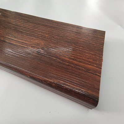 Profilés en aluminium à extrusion à partition imprimée en grains de bois 3D sur mesure avec service de découpe