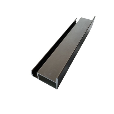 Alliage 6063 T5 revêtement en poudre anodisée bois grain brossé profilés en or en aluminium pour armoires de cuisine