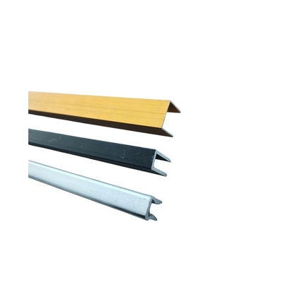 Profil d'aluminium champagne noir anodisé carré pour porte coulissante de fenêtre couleur personnalisée