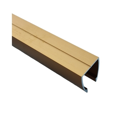 Profil d'aluminium champagne noir anodisé carré pour porte coulissante de fenêtre couleur personnalisée