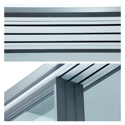 Tolérance de ± 1% pour les profilés en aluminium extrudé pour portes coulissantes à double voie