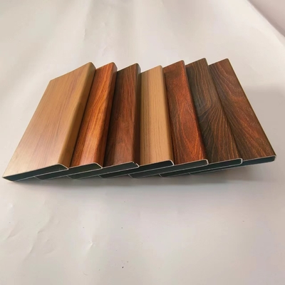 Profiles de fenêtres et de portes coulissantes en aluminium à grain de bois à extrusion personnalisée pour la découpe