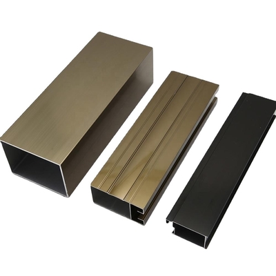 Profil de fenêtres et de portes coulissantes en anodisant par extrusion en aluminium pour des couleurs personnalisées