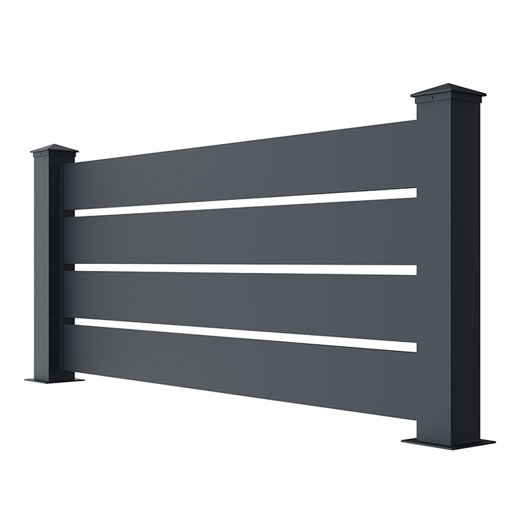 Système de clôture en aluminium poli pour piscine de jardin