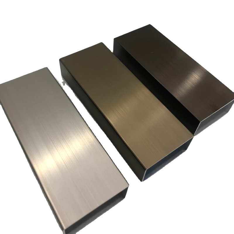 Profil anodisé d'aluminium extrudé en finition en bronze pour des cadres de porte et de fenêtre robustes