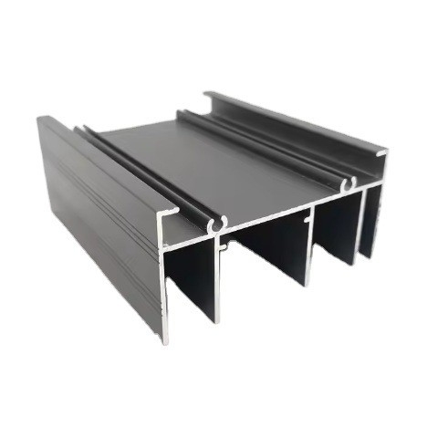 Profiles en aluminium d'extrusion de longueur personnalisée avec usinage en couleur blanche et noire