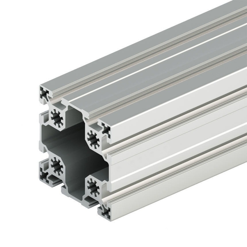 Service de soudage T Profiles d'extrusion d'aluminium anodisé en argent à fente pour taille personnalisée