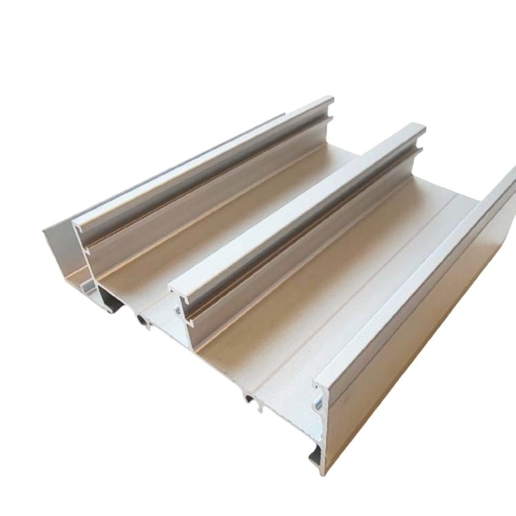 Profiles en aluminium de porte coulissante T5/T6 Profil d'extrusion en aluminium à température tempérée pour cadres de porte