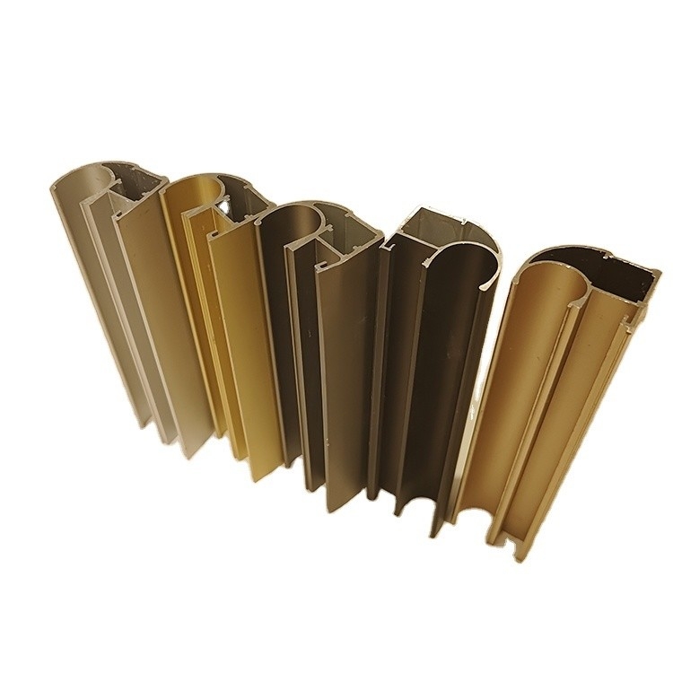 Profil en aluminium T5 T6 6063 personnalisé pour garde-robe en couleurs différentes