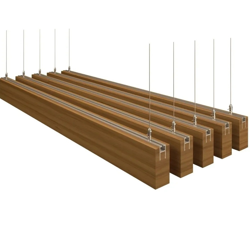 Profiles de plafond en aluminium pour décoration en bois enduit de grains en poudre
