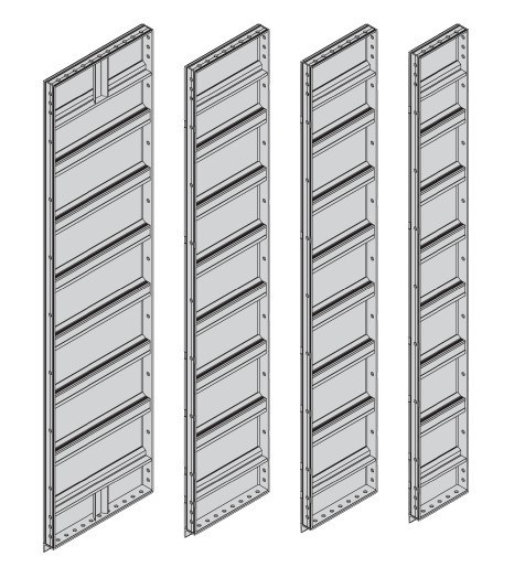SHENGXIN 6063-T5 cadre en aluminium coffrage en dalles d'aluminium pour le moule de béton de cour