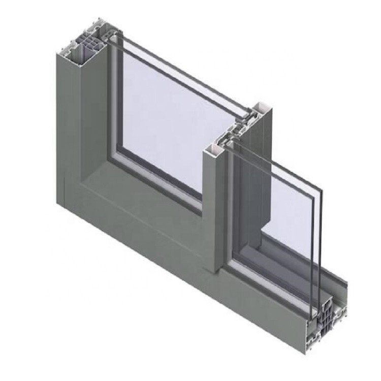 Profil de fenêtres et de portes coulissantes en anodisant par extrusion en aluminium pour des couleurs personnalisées